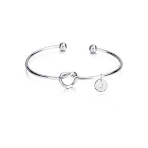 Silvertone Knot Initial Bracelet - NWT - Pick your Initial